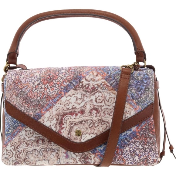 Lucky Brand Women’s Love Leather Trim Shoulder Bag Vintage Patchwork NWT  $198R - Picture 1 of 4